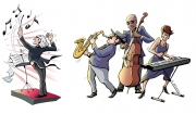 Orchestra vs Jazz trio